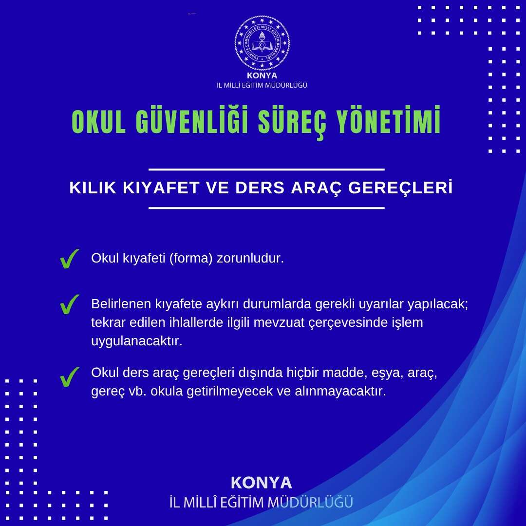 Konya’daki okullara yeni güvenlik kuralları getirildi 17